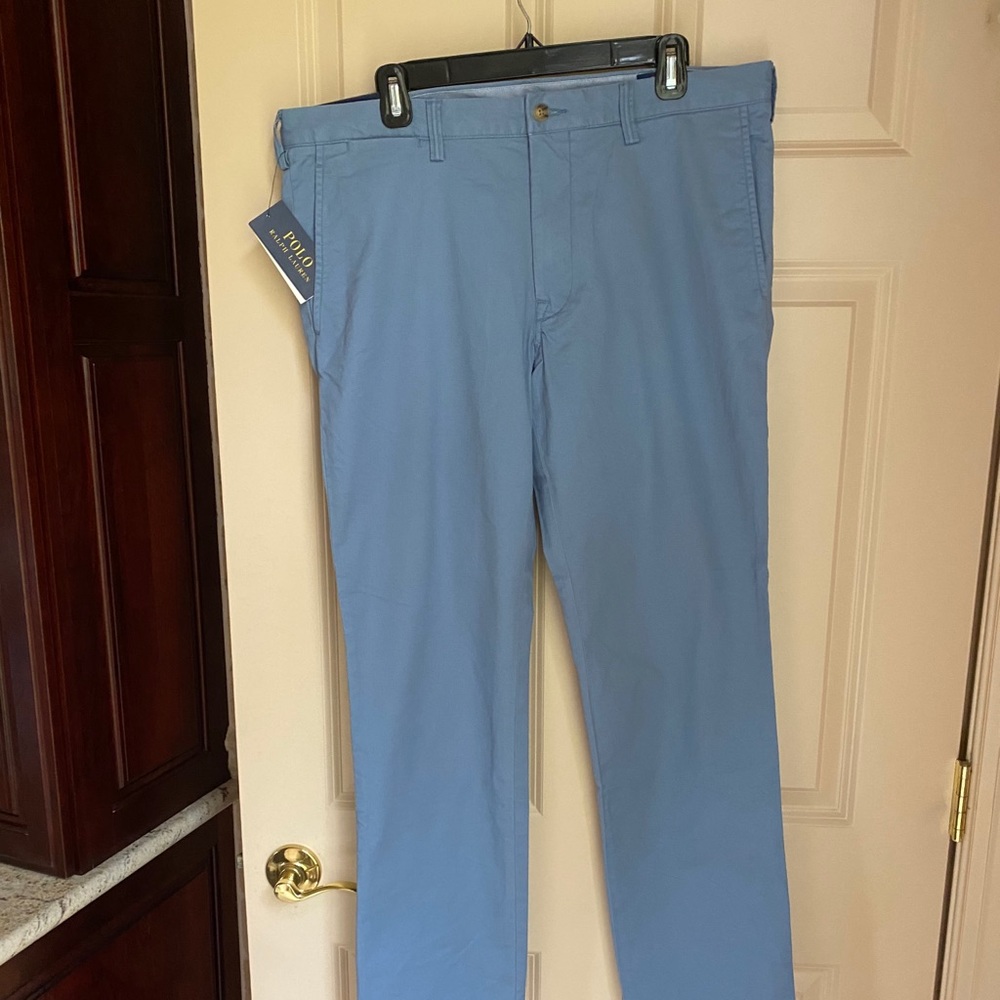 Polo Stretch Slim Fit Pant 36x32 blue